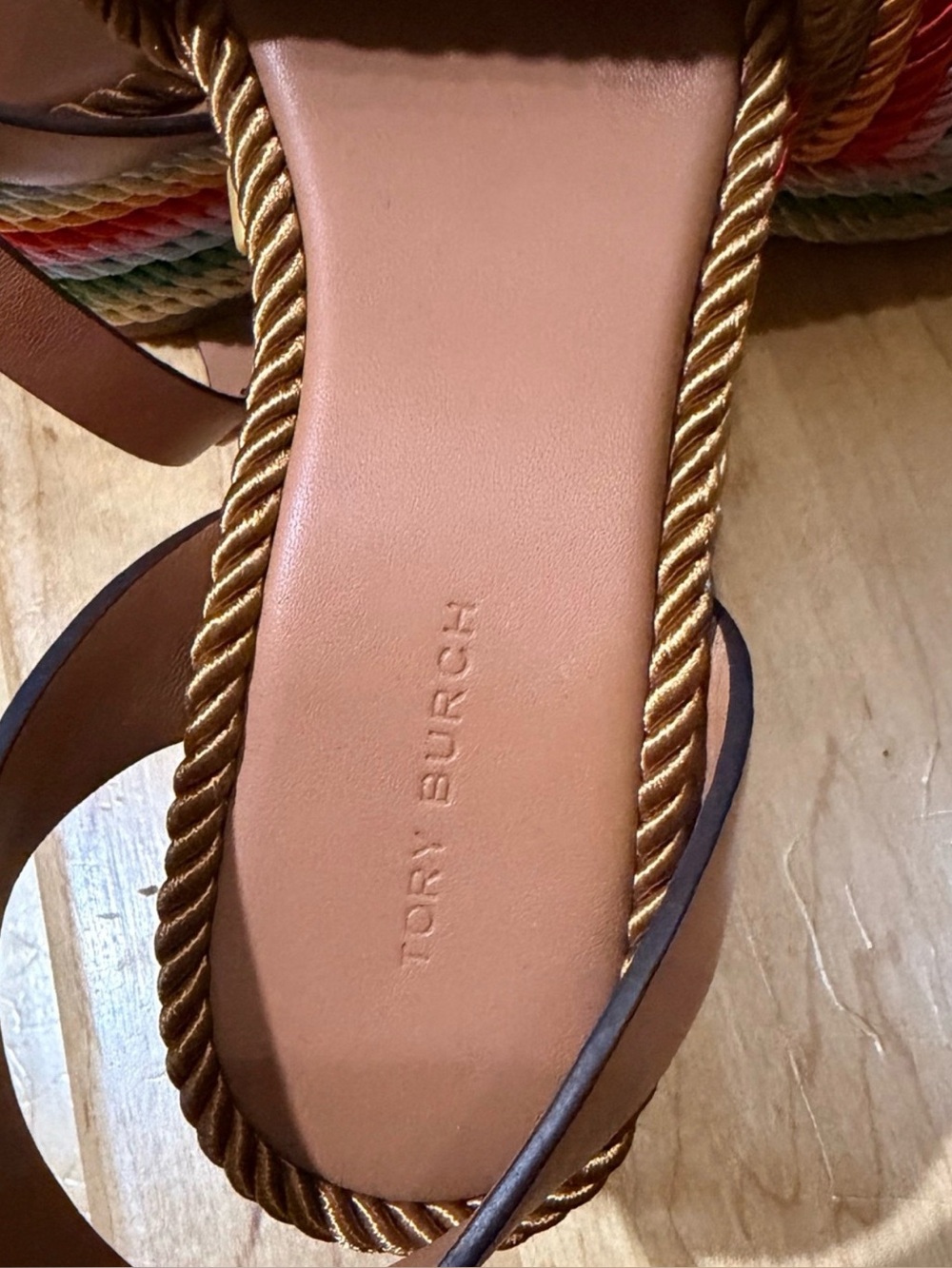 Tory Burch Stripped Multi-Color Rope Espadrille 5.5 - Picture 8 of 9